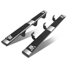 Fit 09-24 Dodge Ram 1500 Crew Cab 4Door 6.75" Chrome Flat Running Board Step Bar