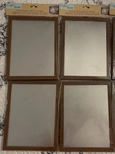 NEW-Set Of 4-Wood Frame With Tin Board-8x10”-use Magnets-Crafters Square-