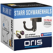 Oris Anhängerkupplung starr für Audi A1 8X 3-Türer Fliessheck 10-18 +13pol spez.