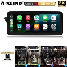 12.3" 2K 4+64G Android 15 Autoradio GPS Navi Carplay Kam Für Audi A4 B8 A5 S4 S5