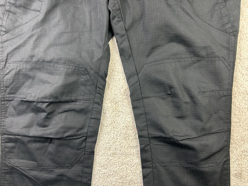 Tactical Cargo Pants Mens 36x31 Black Utility Outdoor Workwear Ripstop Pockets - Image 2 of 4