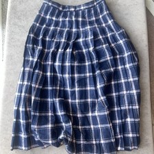 Vtg Women  s Pendleton 30  Tartan Plaid Wool Skirt Size 10 Navy Pink Pleated