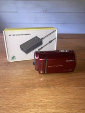 Sony Handycam DCR-SX40 Red Camcorder 60x Zoom 4GB Internal - No Battery - Tested