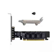 1PC Multi-Port PCIe 4.0 Expansion Card 4*U.2 NVMe PCI-E X4/8/16 to SFF-8643