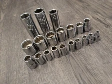 Master Mechanic 20PC Socket Set Full List of Sizes Mostly SAE