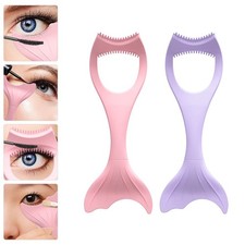 2 Pcs Silicone Mascara Drawing Aid And Eyeliner Stencils Makeup Tools