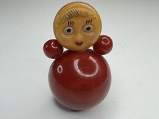 Vintage Roly-Poly doll, soviet times, children's toy, USSR, swing toy 3.2 in
