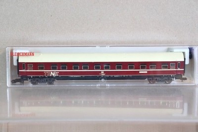 FLEISCHMANN 5107 DB TRANS EURO NACHT TEN SCHLAFWAGEN COACH with LIGHTS on