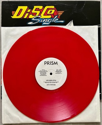 EROTIC DRUM BAND Love Disco Style / Jerky Rhythm 12  WLP Red Vinyl / NM / HEAR