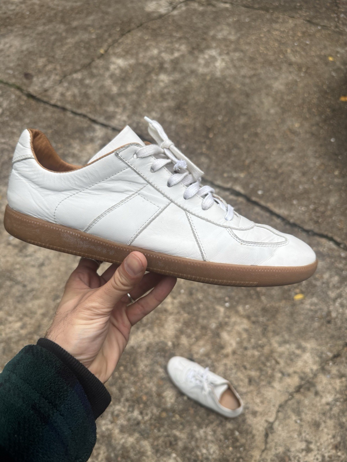 Beckett Simonon Morgan GAT Trainers Size 11 White Leather Gum Soles