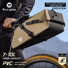 WEST BIKING Full Waterproof Bike Saddle Bag Cycling Bicycle Seat Tail Bag 7-10L