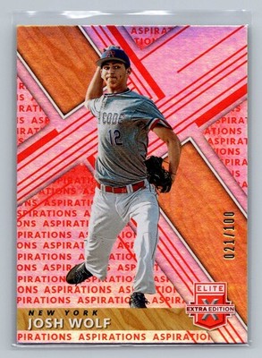 JOSH WOLF 2019 PANINI ELITE EXTRA EDITION ASPIRATIONS #53 /100