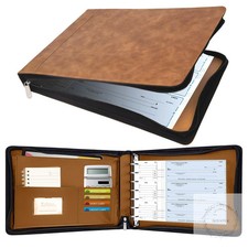 Zippered 7 Ring Business Checkbook Binder Por...