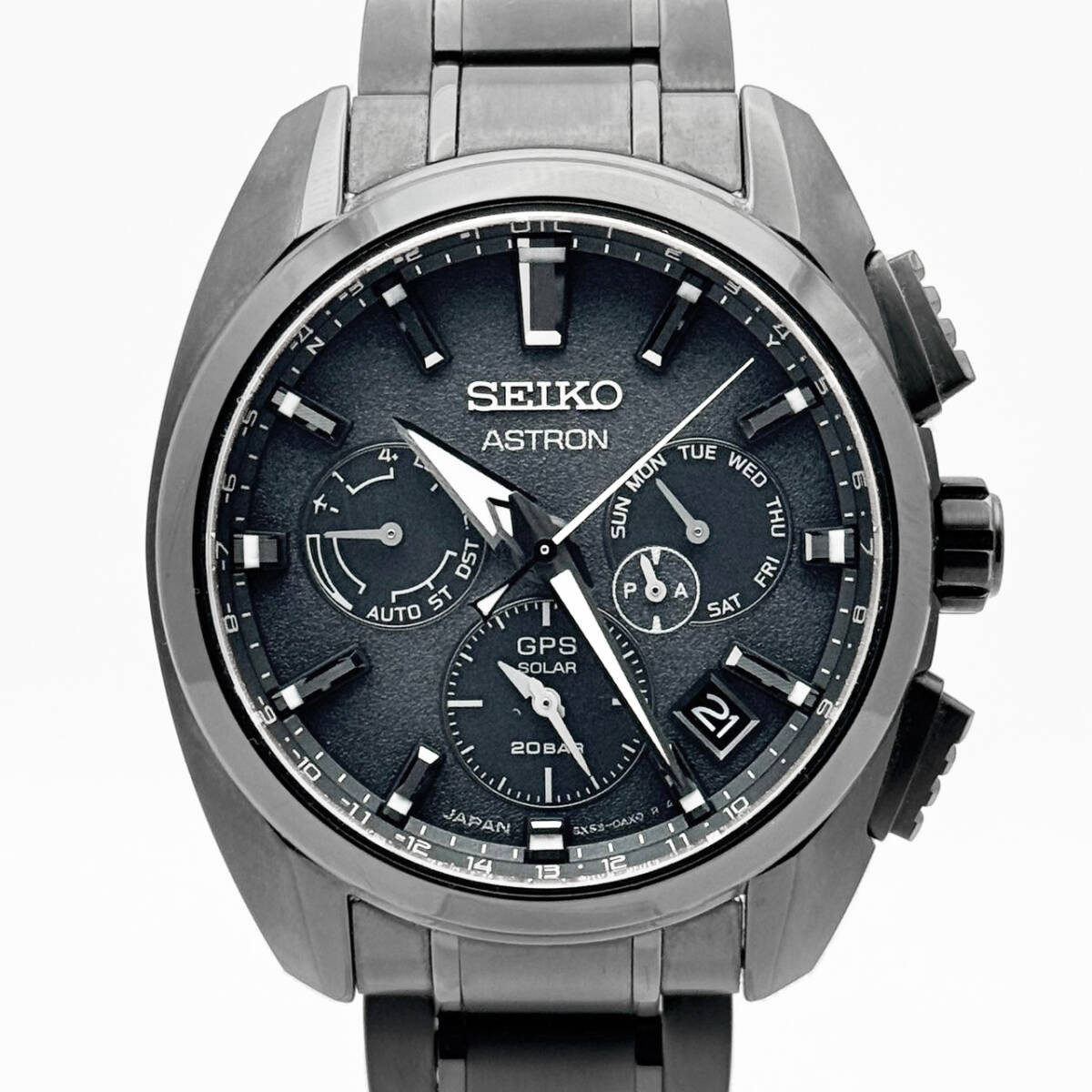 Seiko Astron Global Line 5X Titanium Black Watch SBXC069