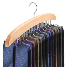 Tie Rack Hanger for Closet,360 Degree Rotating Tie Holder Organizer with 24 F...