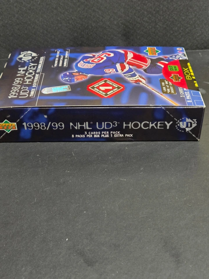 RARE - 1998/99 NHL UD3 Hockey - Blaster Box - FACTORY SEALED! - 9 Unopened Packs - Image 4 of 4