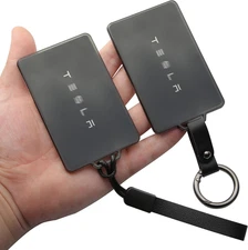 2-Pack, TPU Key Card Holder, Fit for Tesla Model 3/Y/S/X/Cybertruck, with Keycha