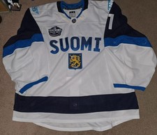 Ukko-Pekka Luukkonen Finland Four Nations Face Off Game Issued MIC Goalie Jersey