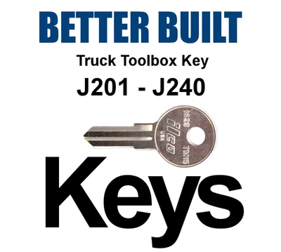ILCO / BETTER BUILT AFTERMARKET Better Built, Reading, Snugtop, Jobco, Truck & Tool Box Keys / Series J201-J240