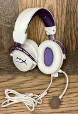 Rare White Purple HyperX Cloud Alpha Wired Ga...