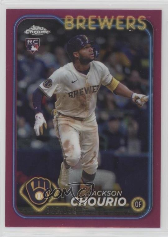 2024 Topps Chrome Update Magenta Refractor 325/399 Jackson Chourio #USC18 0p7e