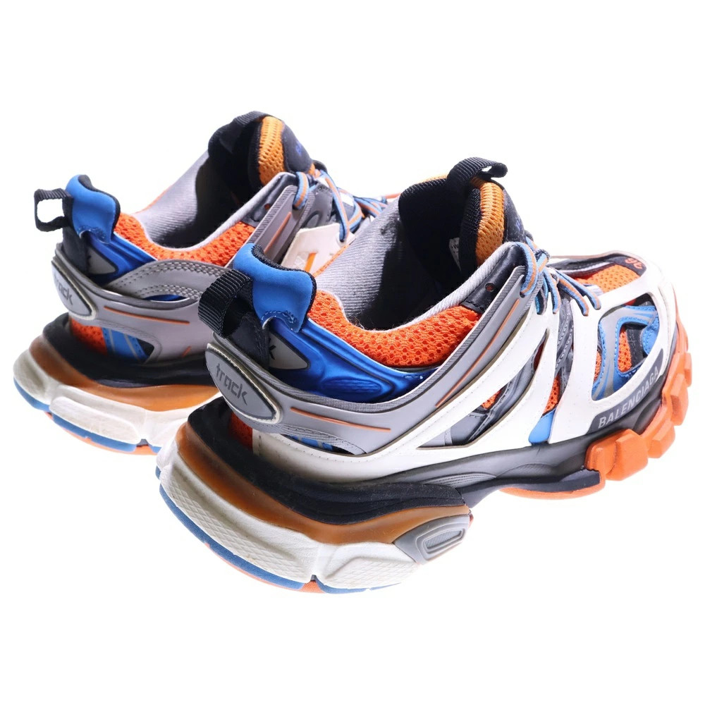 BALENCIAGA Size 36 Track Trainers Lace Up Low Cut Shoes Sneakers Orange Blue Wom thumbnail 3