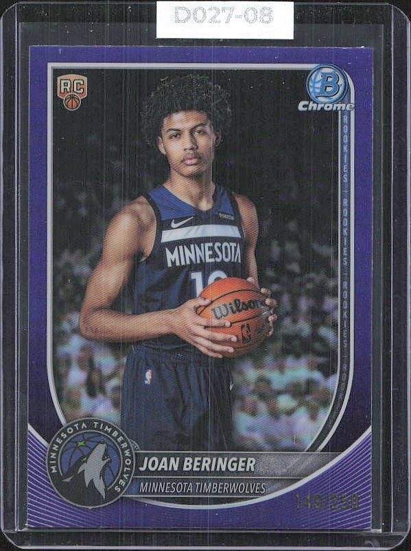 JOAN BERINGER 2025-26 BOWMAN CHROME PURPLE REFRACTOR ROOKIE RC /250