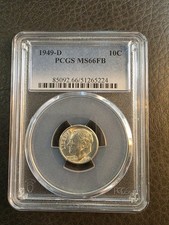 1949-D PCGS MS66FB 10c