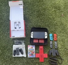 Nintendo Switch OLED Console with Box and One Game, Cases