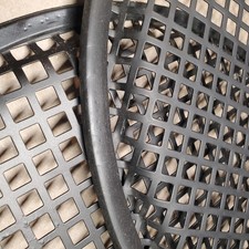 TWO 15 INCH STEEL SPEAKER GRILL MESH COVER USED NO HARD WARE USED