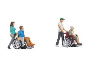 Noch 15552 Wheelchair Users (2) and Companions (2) Figure Set HO