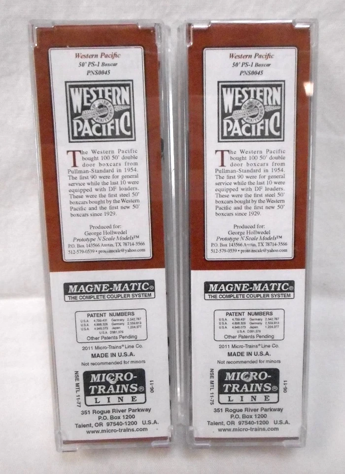 Micro-Trains Line N Scale Special Run Western Pacific 50' Box Car, #35001, 35090 - Image 3 of 4