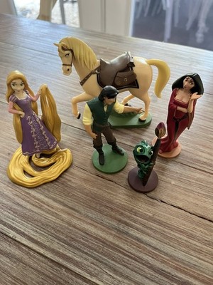 Disney Tangled Rapunzel Maximus Flynn Rider Pascale &  Gothel 3.5'' set figurines