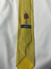 Hermes 100 Silk Men s Tie Yellow Lock H 646187 UA