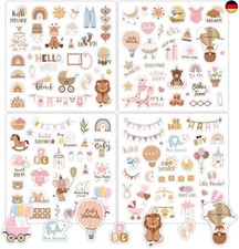 4 Blätter Baby Fotoalbum Sticker - Sticker für Baby & Babyparty, Geeignet f