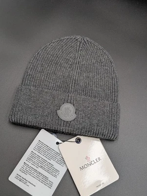 Moncler Grey Beanie One Size Brand New with Tags Winter Beanie