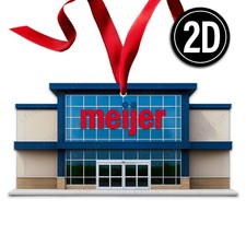 Meijer Acrylic Christmas Ornament Supermarket Grocery Store Midwest Gift 035