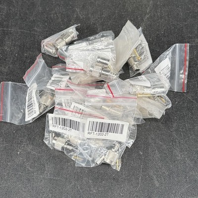 New! (Lot of 18) RF Connectors RFT-1202-2T TNC Male Crimp Plug (#50066)