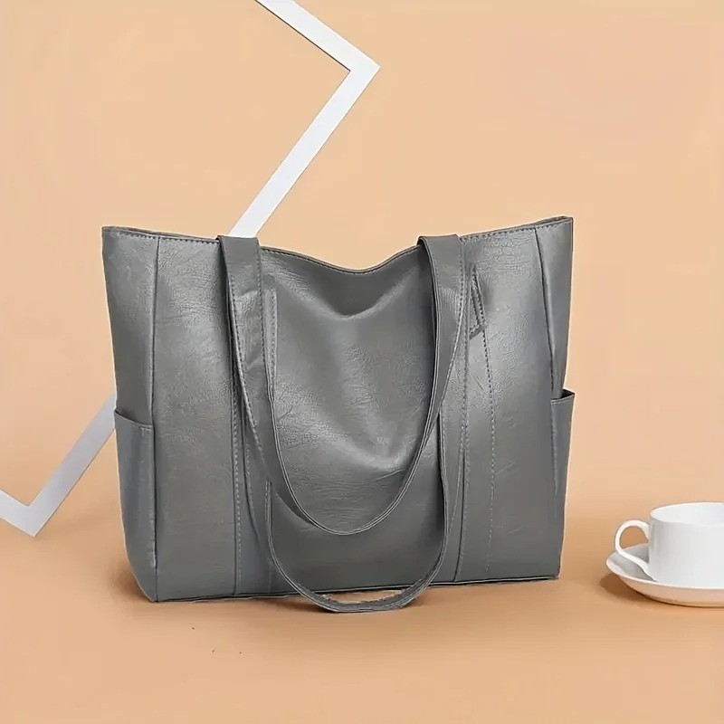 Women Extra Large Casual Soft Leather Handbag Shoulder Shopper Bag Tote