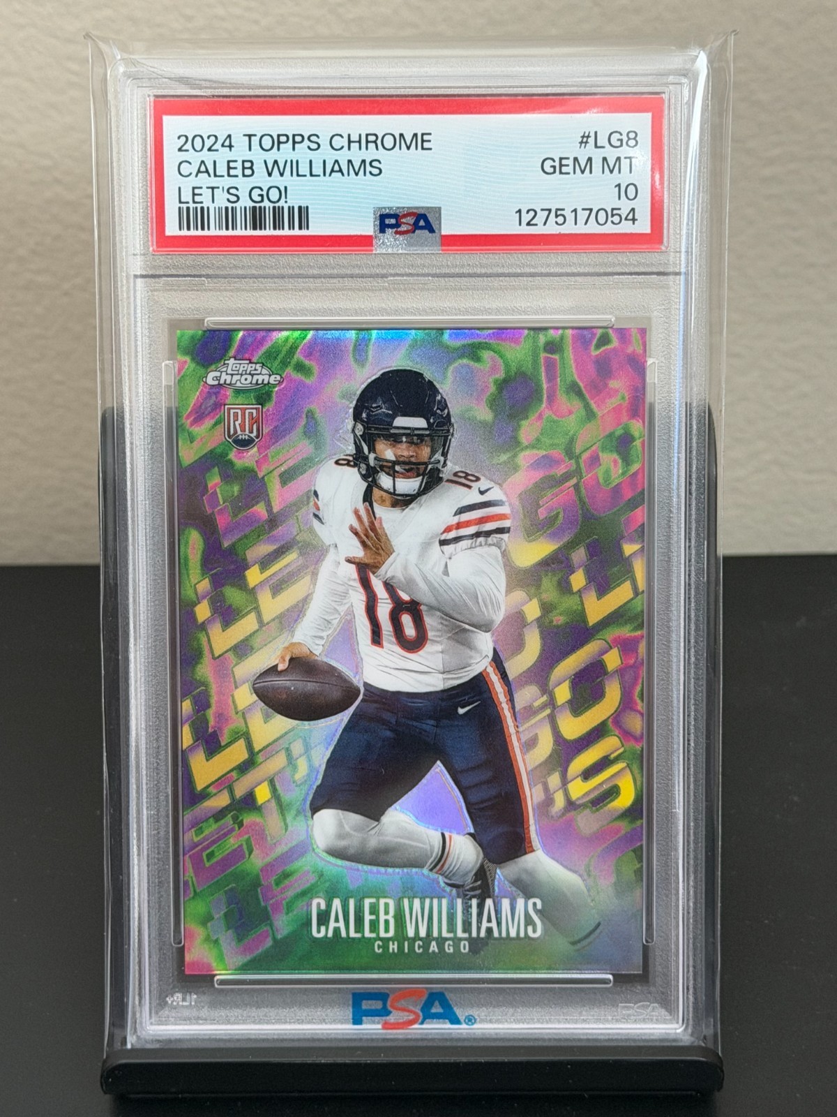 2024 Topps Chrome Caleb Williams Let's Go PSA 10 GEM Bears Rookie RC SSP
