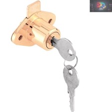 Secure Brass Diecast Drawer Cabinet Lock Set of 1