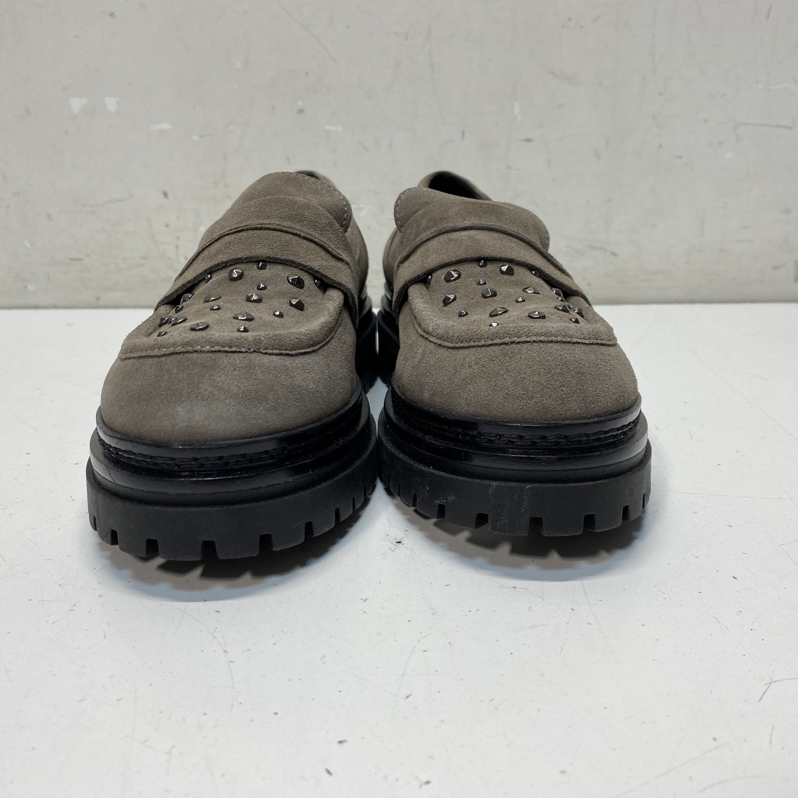 Saint + Sofia Taupe Solid with Studs Chunky Studd… - image 2