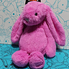 Jellycat Medium Bashful Hot Pink Bunny