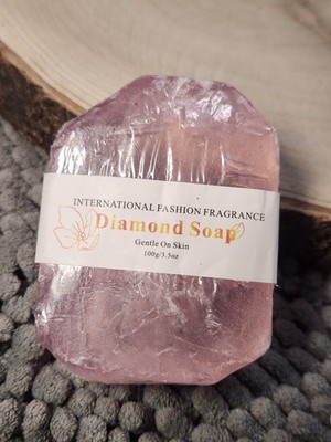 International Fashion Fragrance-Diamond Soap-Gentle On Skin-3.5 Oz Bar Soap-NEW