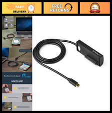 SATA to USB-C Cable Adapter, 10Gbps External Converter for 2.5"/3.5" SSD/HDD Dat