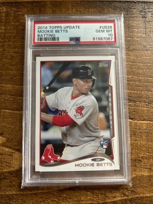 Mookie Betts 2014 Topps Update US26 Rookie Card PSA 10 Gem MT Red Sox RC