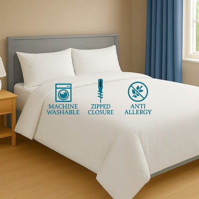 COMFORTNIGHTS Anti-Allergie-Schutz: Set aus Bettdecke, Kissen und Matratzenschoner.