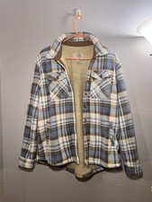 Women  s Flannel Sherpa Lined Jacket