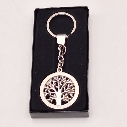 Schlüsselanhänger Lebensbaum in silber in Geschenk Box von Formano
