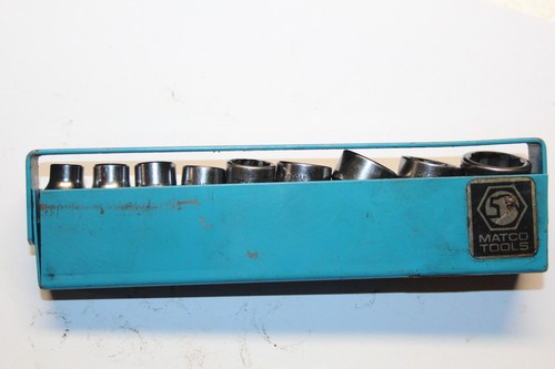MATCO TOOLS 9 PIECE 1/4 DRIVE METRIC SWIVEL SOCKET SET 12 POINT USA - Picture 6 of 6